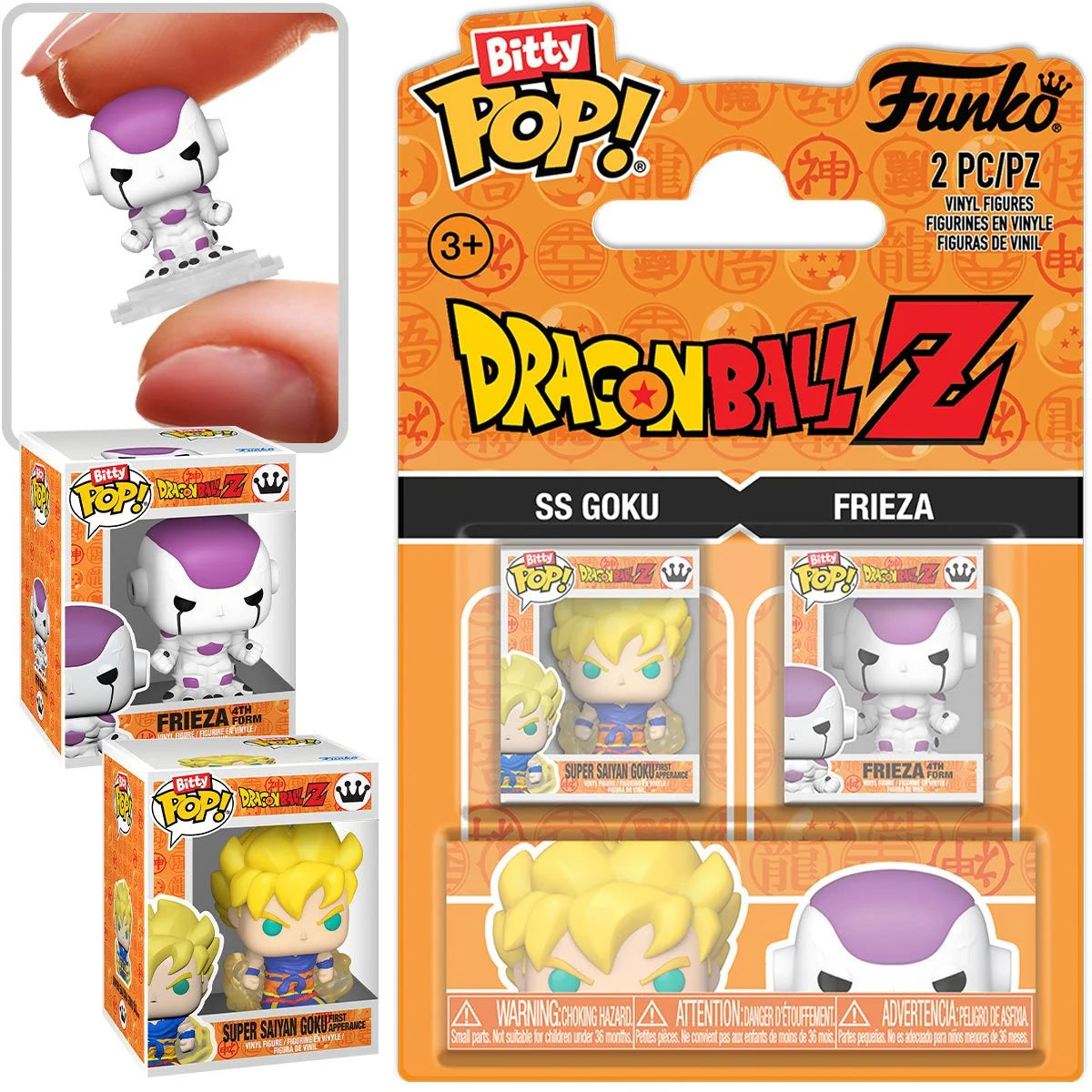 Image of Dragon Ball Z Goku and Frieza Funko Bitty Pop! Mini-Figure 2-Pack
