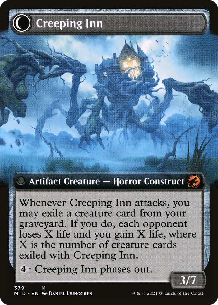 Image of Hostile Hostel (Extended Art) (MID-379) - Innistrad: Midnight Hunt: (Extended Art, Double Faced Transform)