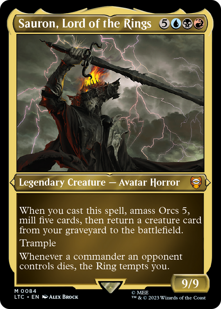 Image of Sauron, Lord of the Rings (LTC-084) - Tales of Middle-earth Commander Etched Foil