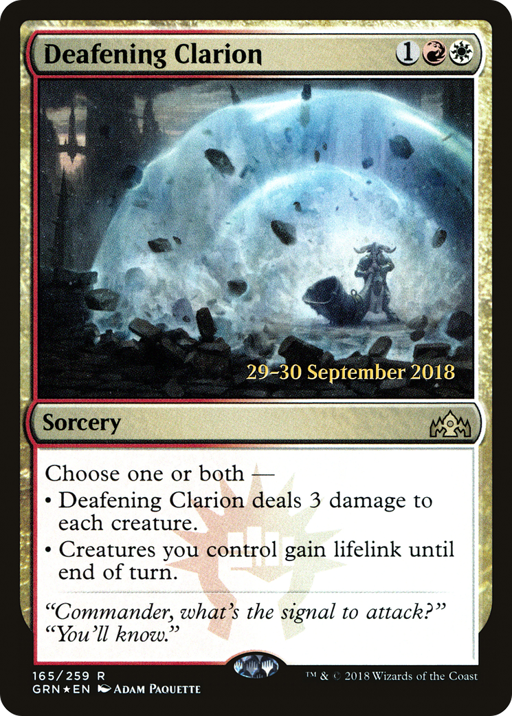 Image of Deafening Clarion (PRE-165) - Guilds of Ravnica Promos Foil