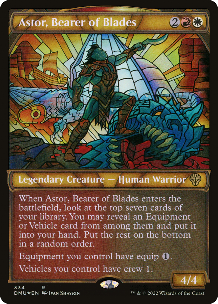 Image of Astor, Bearer of Blades (Textured Foil) (DMU-334) - Dominaria United: (Showcase) Foil