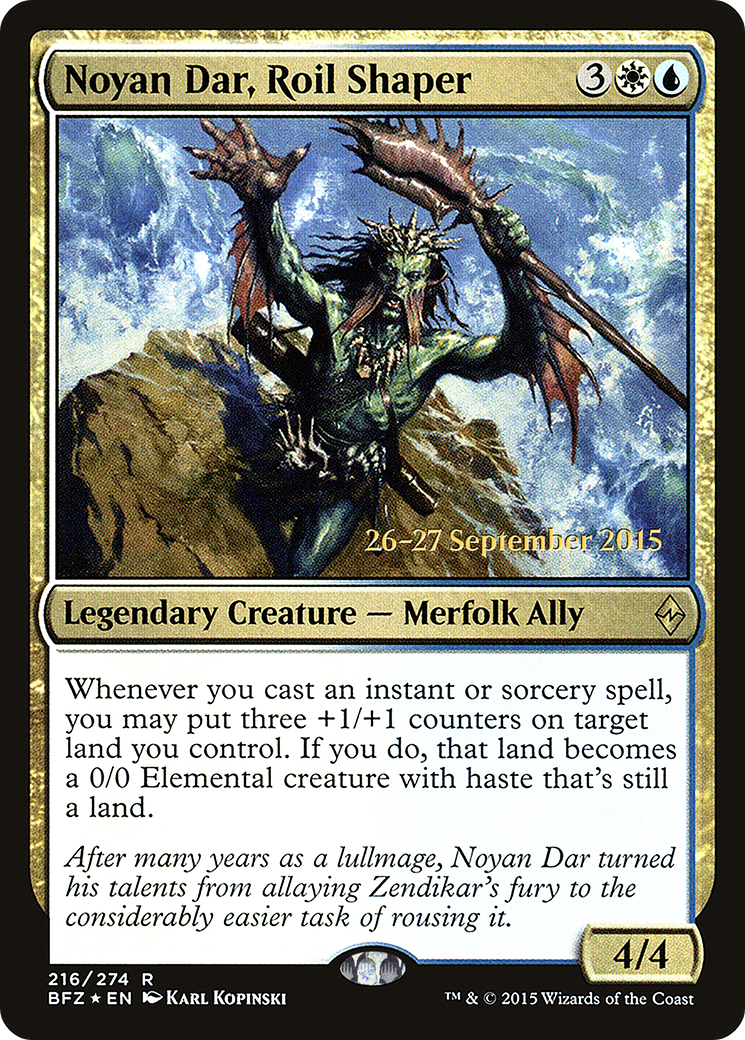 Image of Noyan Dar, Roil Shaper (PRE-216) - Battle for Zendikar Promos Foil