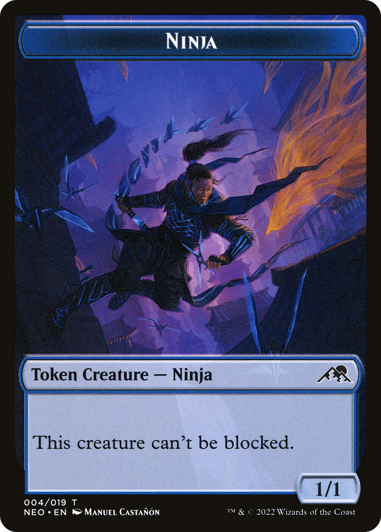 Image of Ninja Token (NEO-004) - Kamigawa: Neon Dynasty Tokens Foil