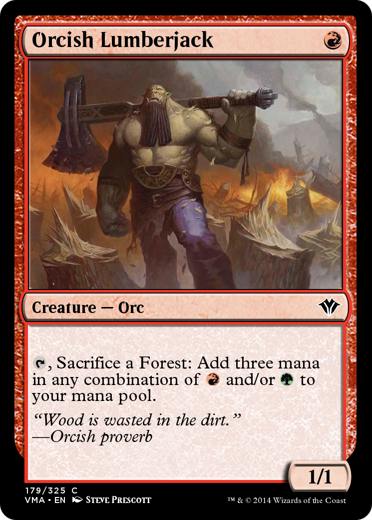 Image of Orcish Lumberjack (VMA-179) - Vintage Masters Foil
