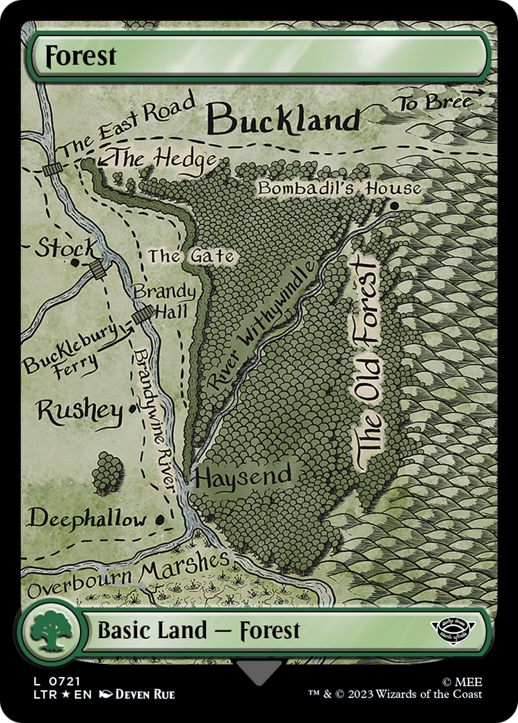 Image of Forest (0721) (Surge Foil) (LTR-721) - The Lord of the Rings: Tales of Middle-earth Foil