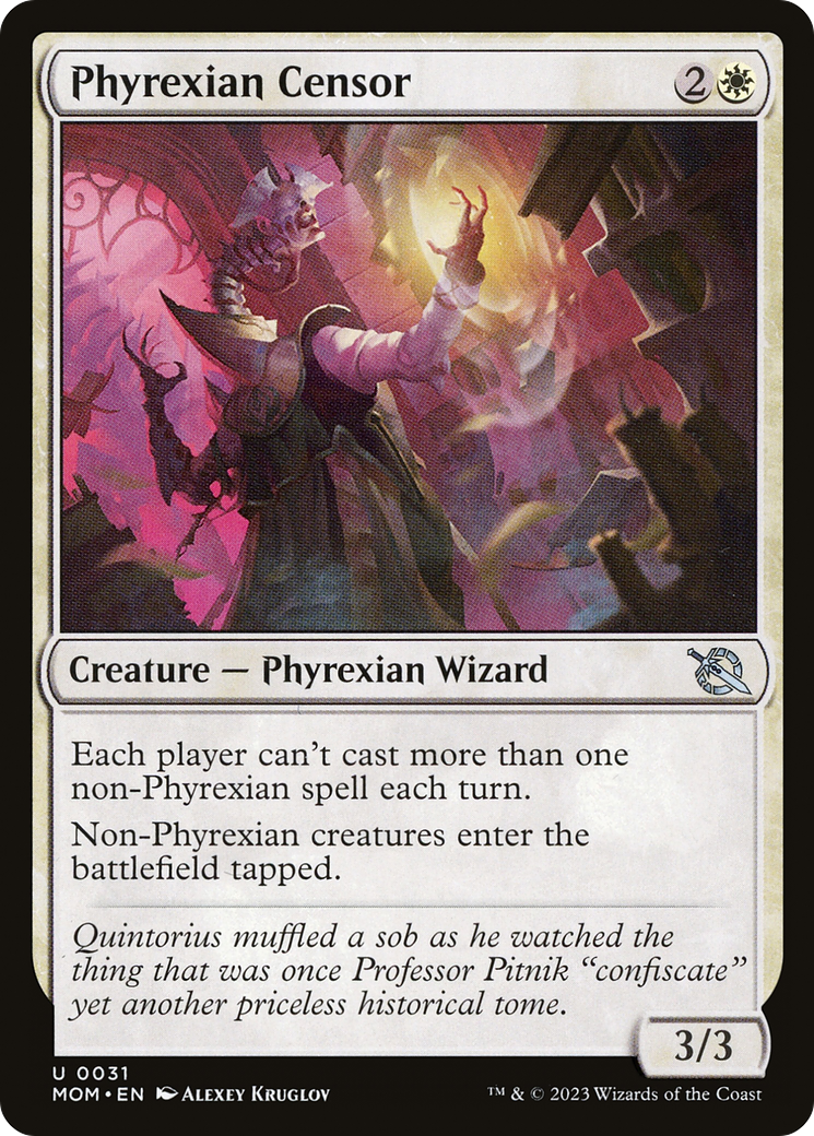 Image of Phyrexian Censor (MOM-031) - March of the Machine Foil