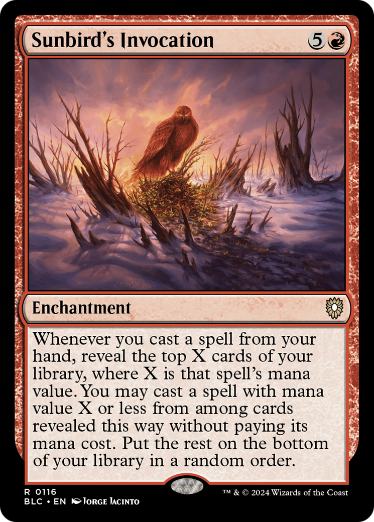 Image of Sunbird's Invocation (BLC-116) - Bloomburrow Commander