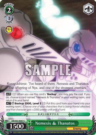 Image of Nemesis & Thanatos (AW/S43-E047	C) - Accel World -Infinite Burst-