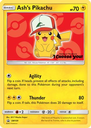 Image of Ash's Pikachu SM109  SM Promos - Promo