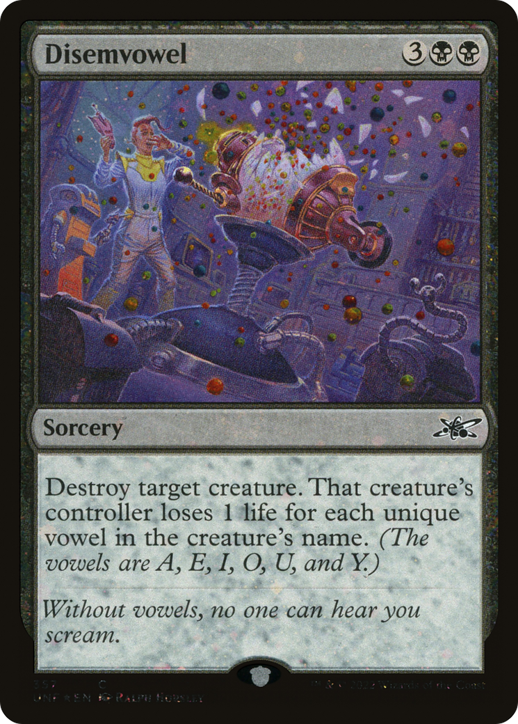 Image of Disemvowel (Galaxy Foil) (UNF-357) - Unfinity Foil