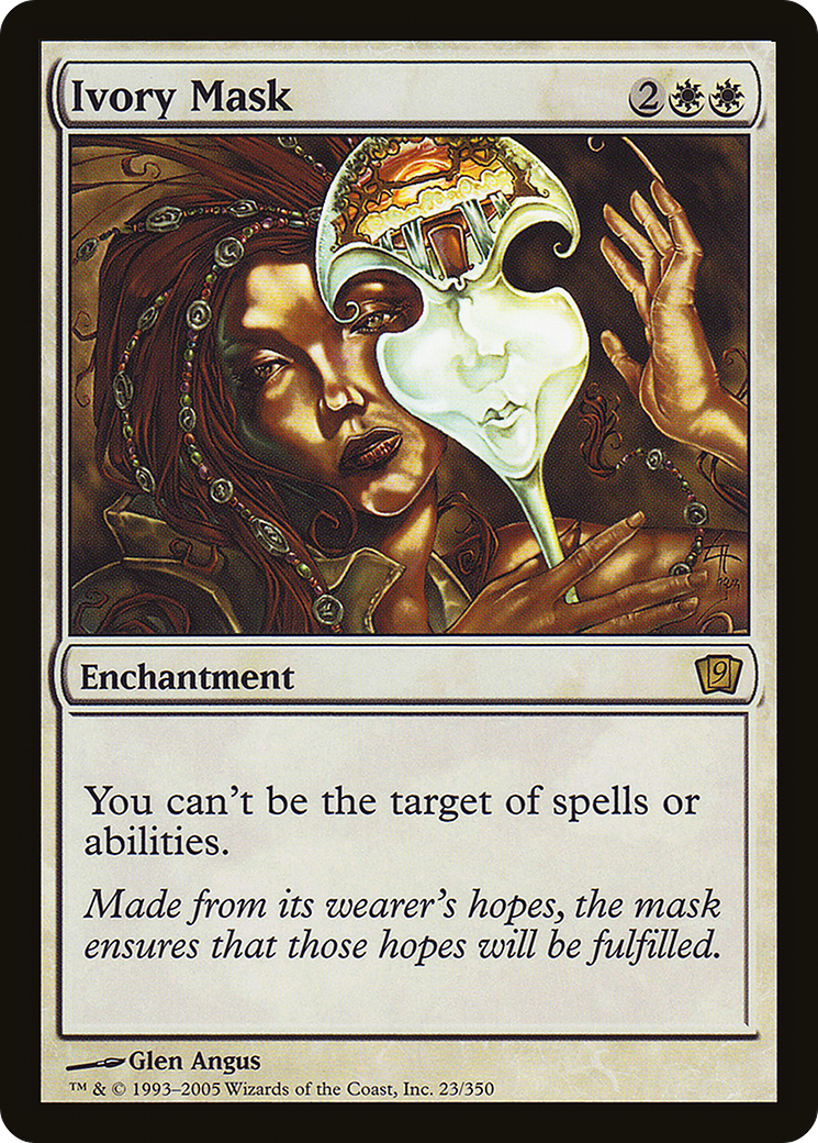 Image of Ivory Mask (9ED-023) - 9th Edition Foil