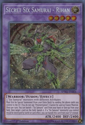 Image of Secret Six Samurai - Rihan (SPWA-EN006) - Spirit Warriors 1st Edition