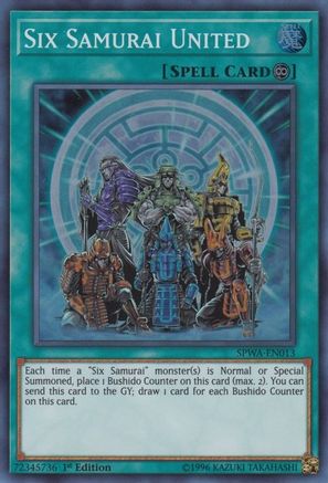 Image of Six Samurai United (SPWA-EN013) - Spirit Warriors 1st Edition