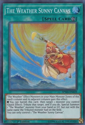 Image of The Weather Sunny Canvas (SPWA-EN039) - Spirit Warriors 1st Edition