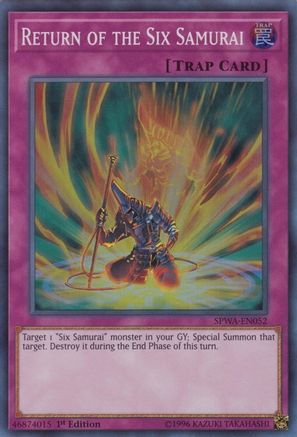 Image of Return of the Six Samurai (SPWA-EN052) - Spirit Warriors 1st Edition