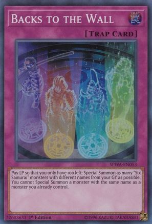 Image of Backs to the Wall (SPWA-EN053) - Spirit Warriors 1st Edition