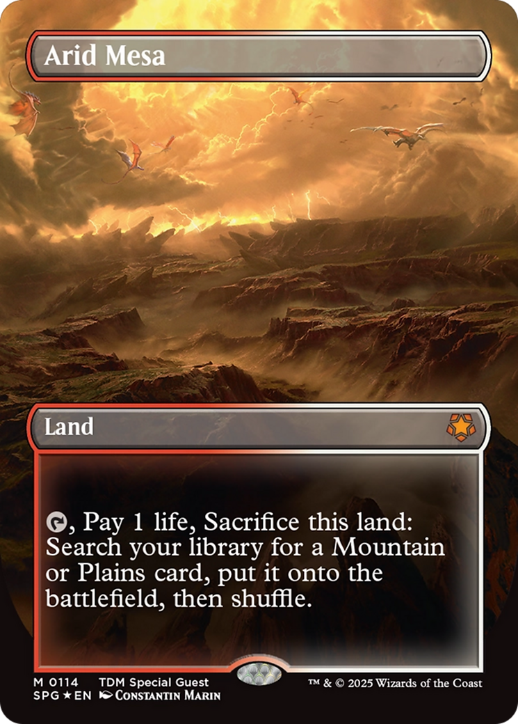 Image of Arid Mesa (Borderless) (Dragonscale Foil) (SPG-114) - Special Guests (Borderless) Foil
