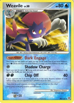 Image of Weavile 040/132  Countdown Calendar Promos - Promo