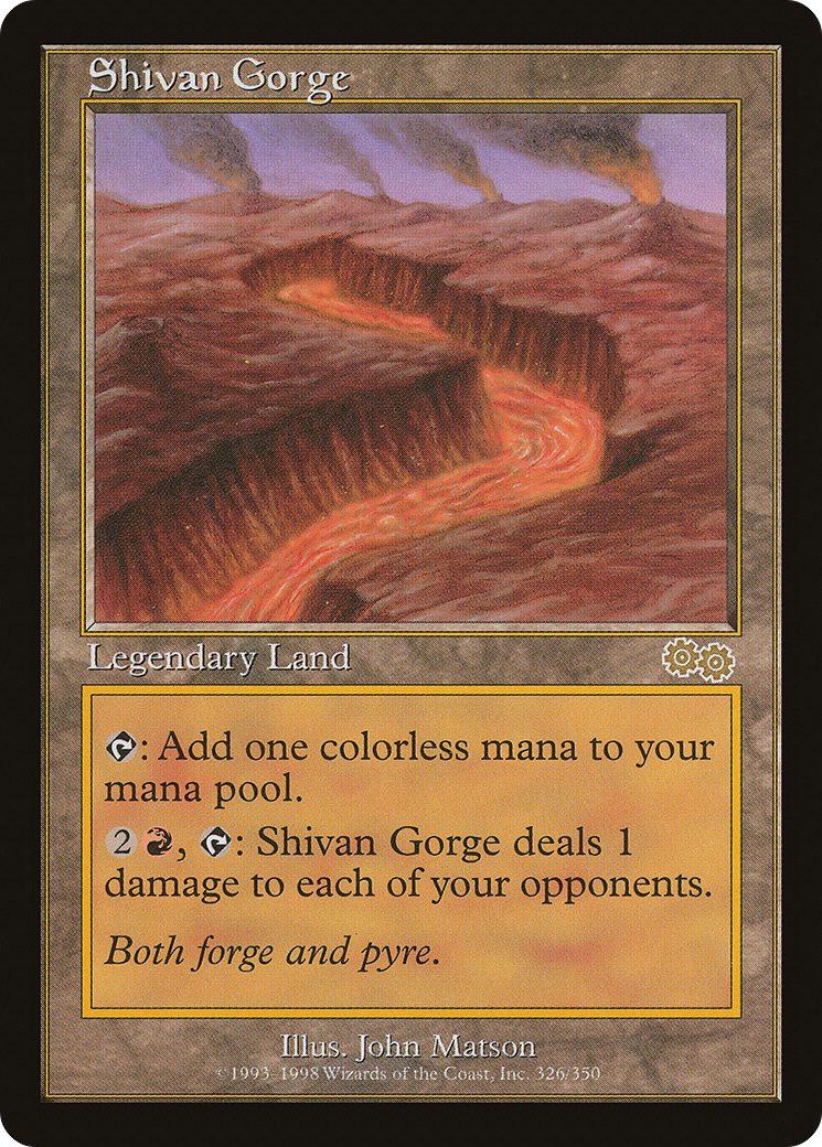 Image of Shivan Gorge (USG-326) - Urza's Saga