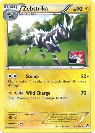 Image of Zebstrika 042/114  - Reverse Holofoil League & Championship Cards - Promo
