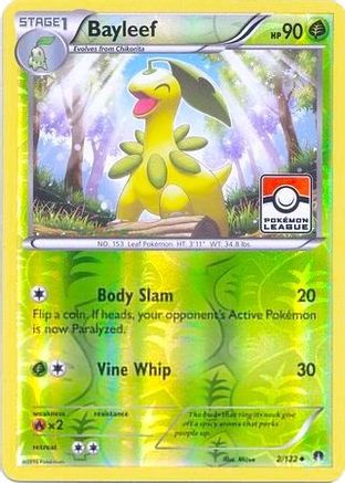 Image of Bayleef 002/122  - Reverse Holofoil League & Championship Cards - Promo