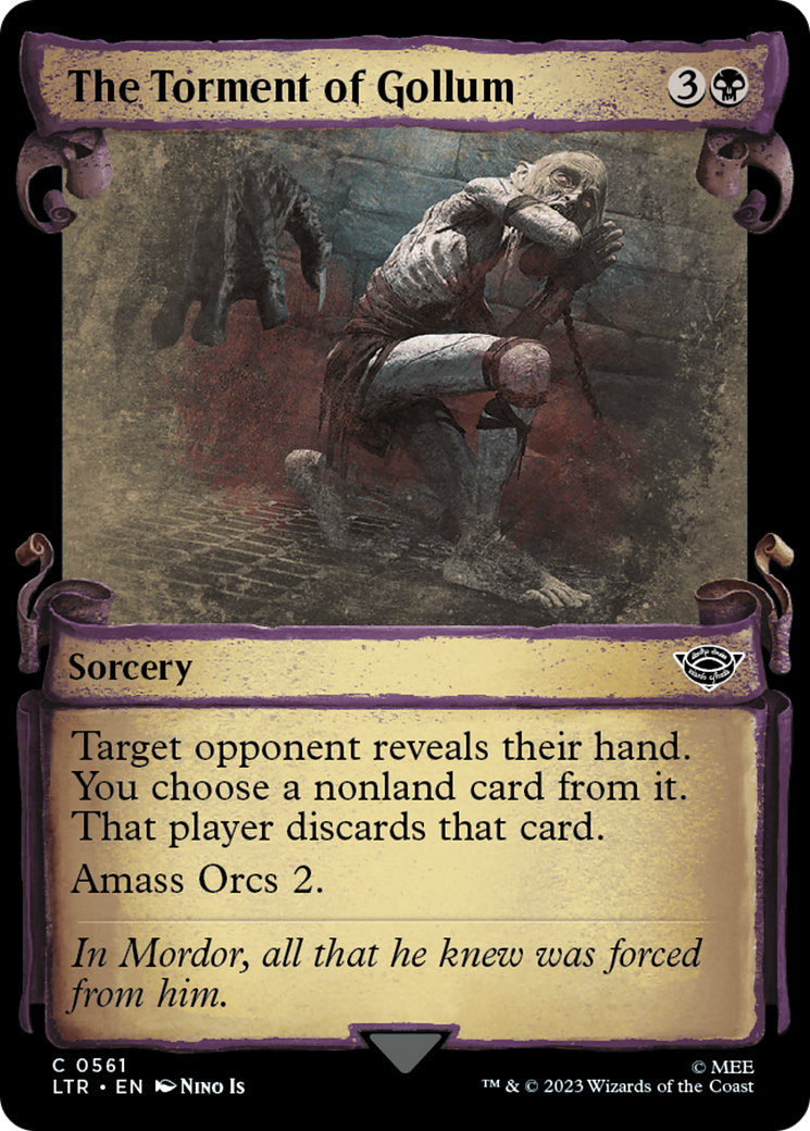 Image of The Torment of Gollum (Showcase Scrolls) (LTR-561) - The Lord of the Rings: Tales of Middle-earth: (Showcase) Foil