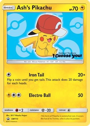 Image of Ash's Pikachu SM113  SM Promos - Promo