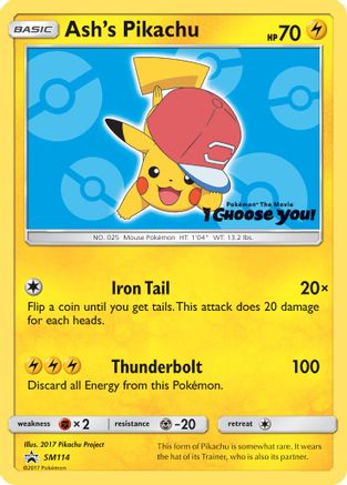 Image of Ash's Pikachu SM114  SM Promos - Promo