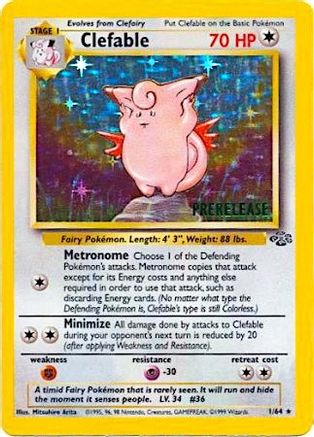 Image of Clefable (Prerelease) 001/64  - Holofoil WoTC Promo - Promo