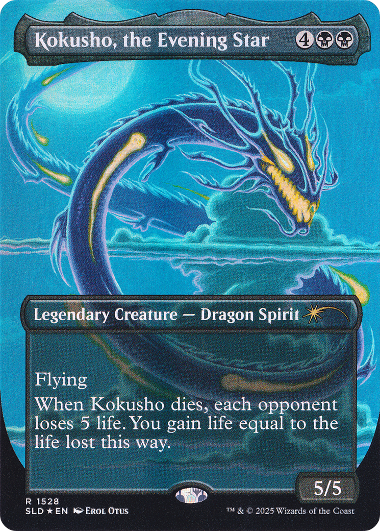 Image of Kokusho, the Evening Star (SLD-1528) - Secret Lair Drop (Borderless) Foil