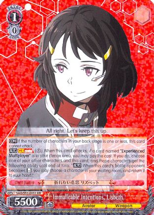 Image of Immalleable Intentions, Lisbeth (SAO/S51-E051 RR) - Sword Art Online The Movie: -Ordinal Scale-