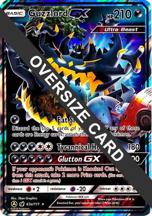Image of Guzzlord GX 63a/111  - Holofoil Jumbo Cards - Promo