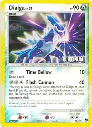 Image of Dialga 016/106  - Reverse Holofoil Burger King Promos - Promo