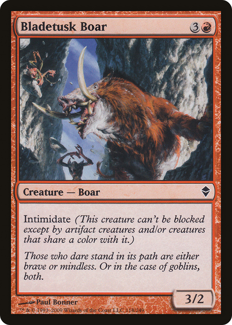Image of Bladetusk Boar (ZEN-118) - Zendikar Foil