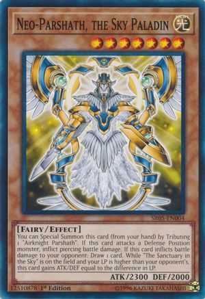 Image of Neo-Parshath, the Sky Paladin (SR05-EN004) - Structure Deck: Wave of Light 1st Edition