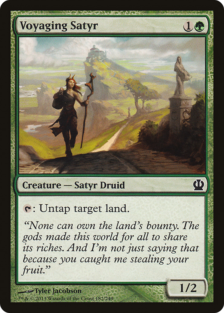 Image of Voyaging Satyr (THS-182) - Theros Foil