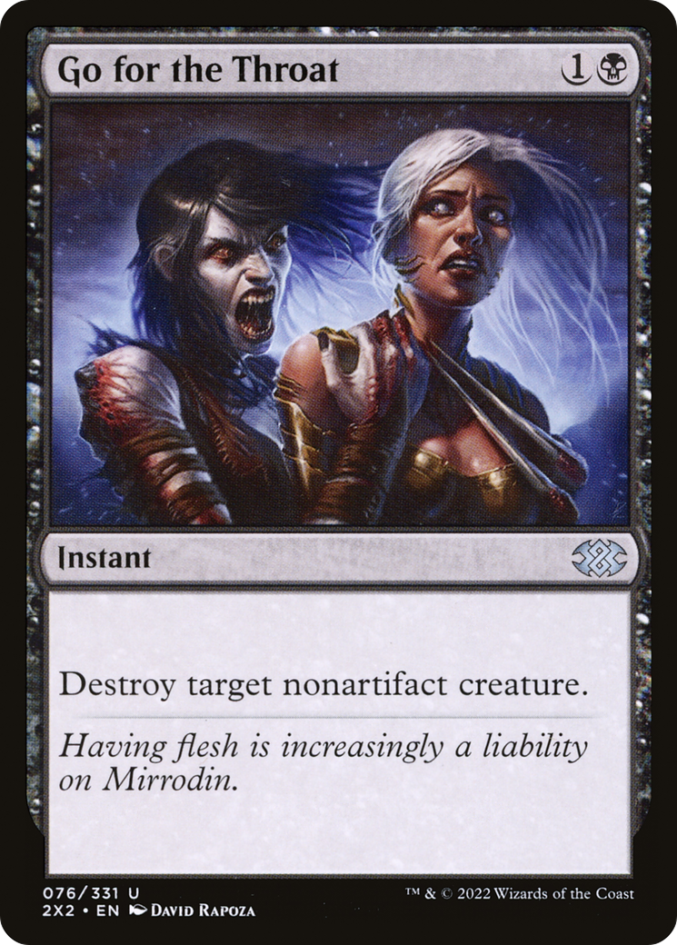 Image of Go for the Throat (2X2-076) - Double Masters 2022 Foil