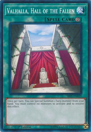 Image of Valhalla, Hall of the Fallen (SR05-EN029) - Structure Deck: Wave of Light 1st Edition