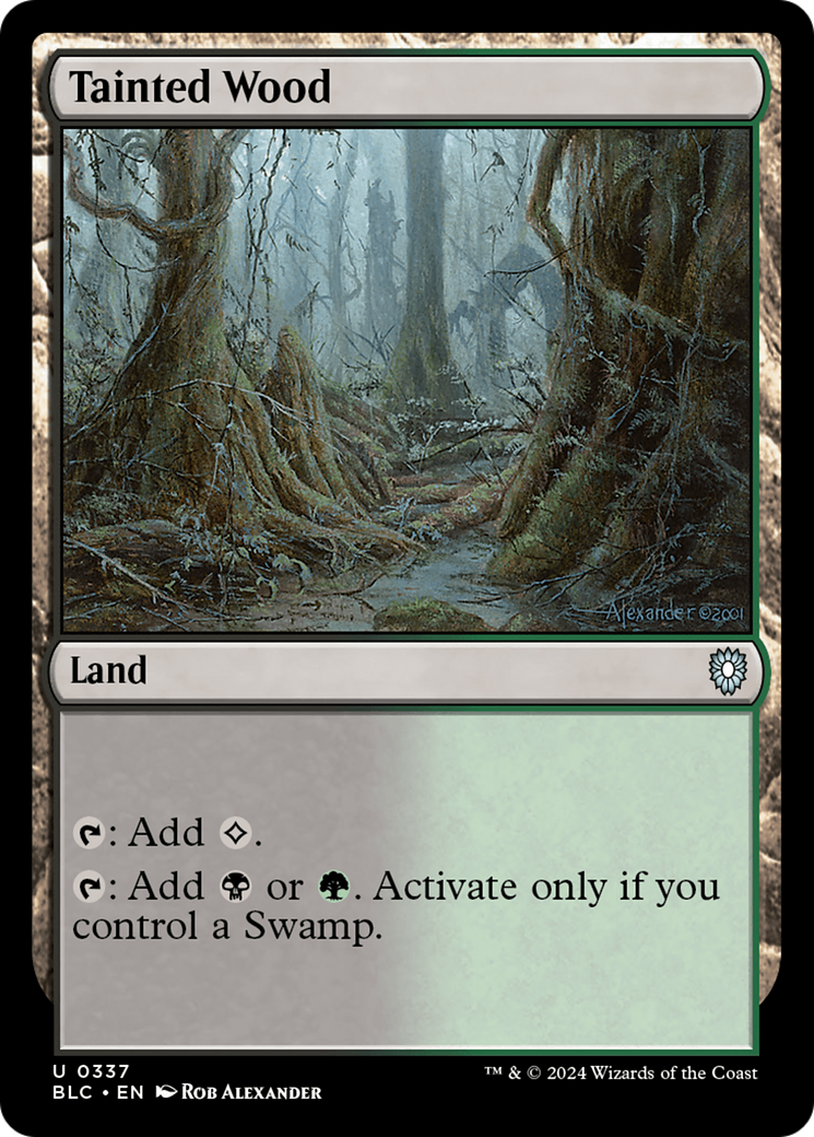Image of Tainted Wood (BLC-337) - Bloomburrow Commander