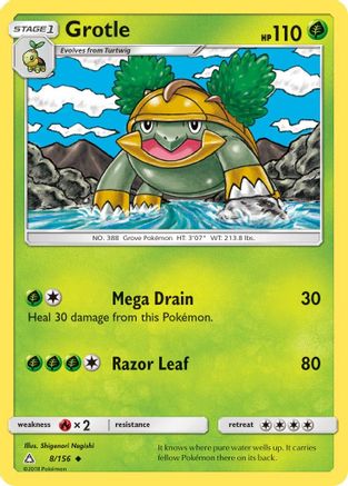 Image of Grotle 008/156  - Reverse Holofoil SM  Ultra Prism - Uncommon