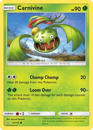 Image of Carnivine 012  - Reverse Holofoil SM  Ultra Prism - Common