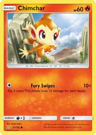 Image of Chimchar (21) 021  SM  Ultra Prism - Common