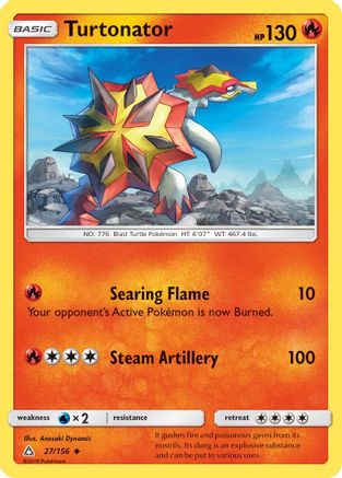 Image of Turtonator 027  SM  Ultra Prism - Uncommon