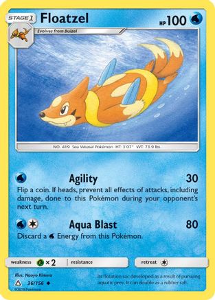 Image of Floatzel 036/156  SM  Ultra Prism - Uncommon