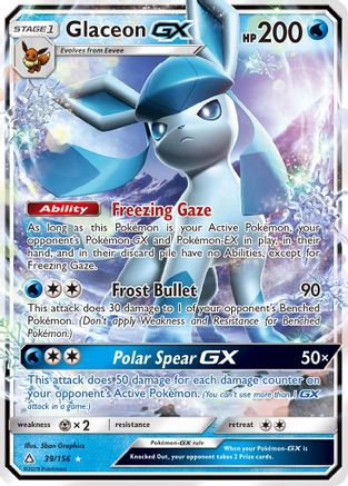 Image of Glaceon GX 039/156  - Holofoil SM  Ultra Prism - Ultra Rare
