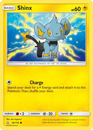Image of Shinx (46) 046/156  - Reverse Holofoil SM  Ultra Prism - Common