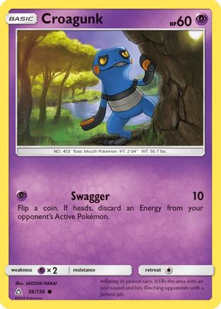 Image of Croagunk 056  - Reverse Holofoil SM  Ultra Prism - Common