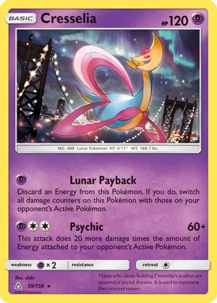 Image of Cresselia 059/156  - Reverse Holofoil SM  Ultra Prism - Holo Rare