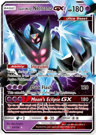 Image of Dawn Wings Necrozma GX 063/156  - Holofoil SM  Ultra Prism - Ultra Rare