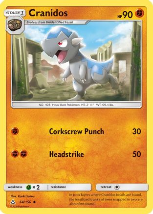 Image of Cranidos 064/156  SM  Ultra Prism - Uncommon
